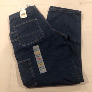 NWT Carhartt Mens 32X32 Flame Resistant Blue Jeans Original Fit Irregular